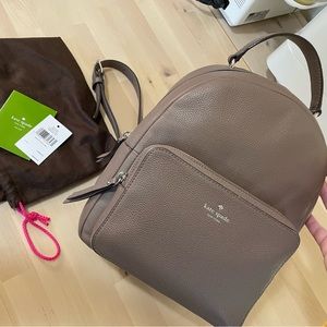 EUC Kate Spade Larchmont Avenue Mini Nicole Backpack, Light Walnut